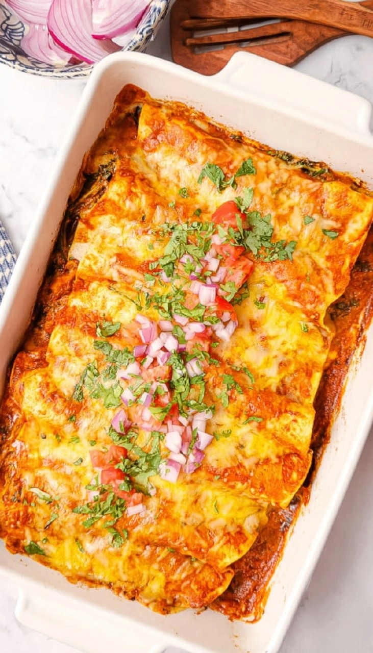 Chicken and Spinach Enchiladas