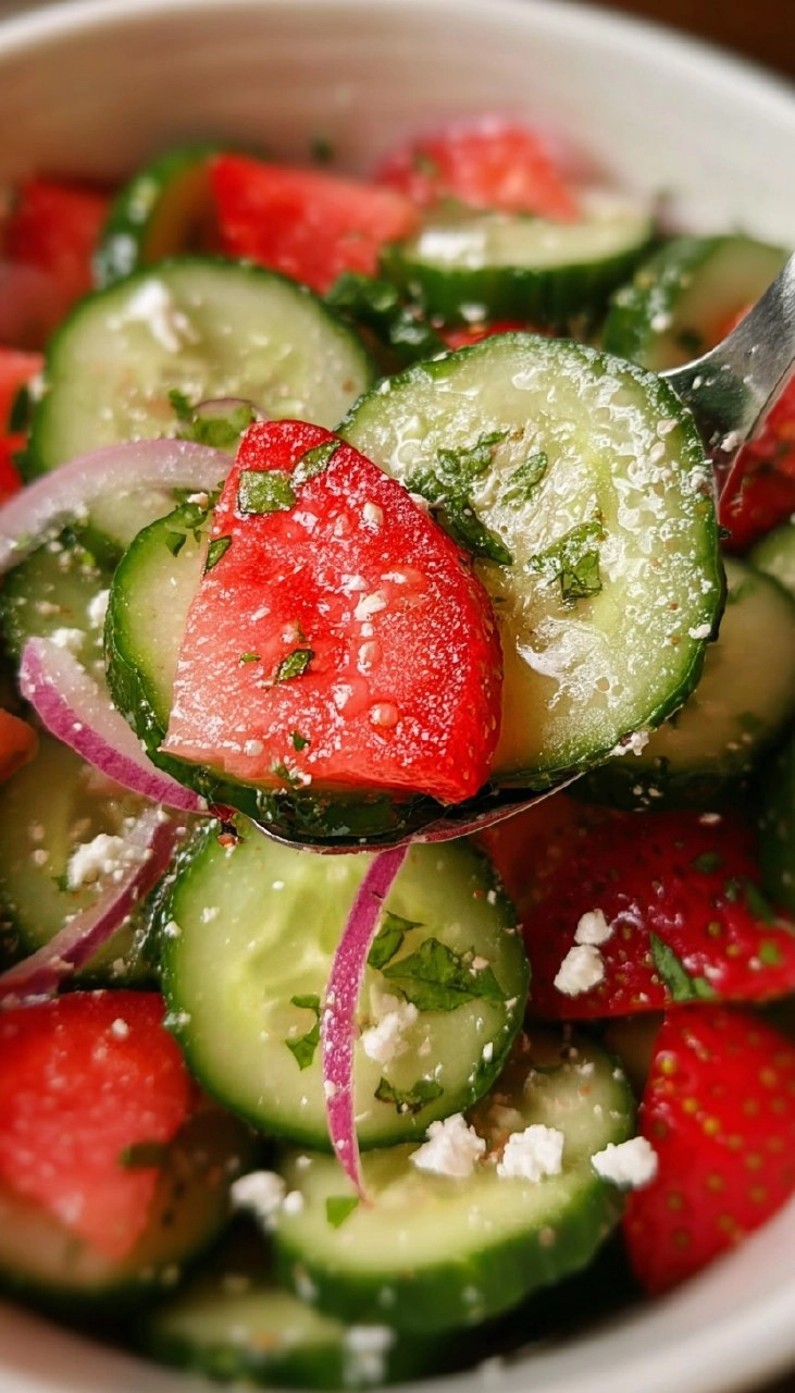 Refreshing Cucumber Strawberry Salad with Honey Lime Dressing 61 Refreshing Cucumber Strawberry Salad with Honey Lime Dressing