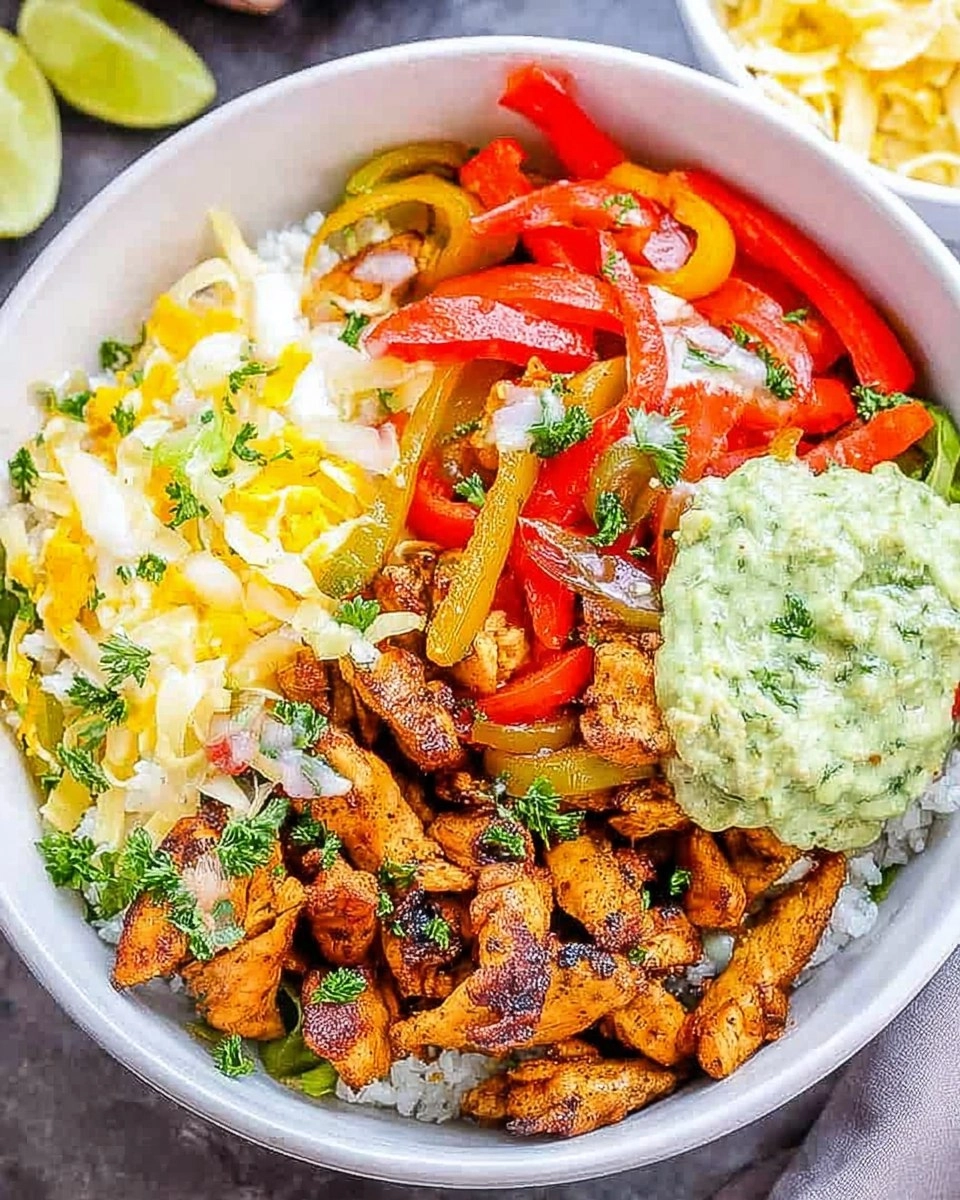 Chicken Fajita Bowl With Rice and Veggies 104 Chicken Fajita Bowl With Rice and Veggies