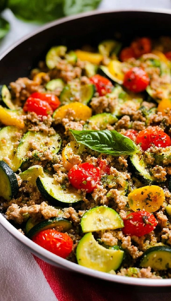 Ground Turkey and Zucchini Skillet 65 Ground Turkey and Zucchini Skillet