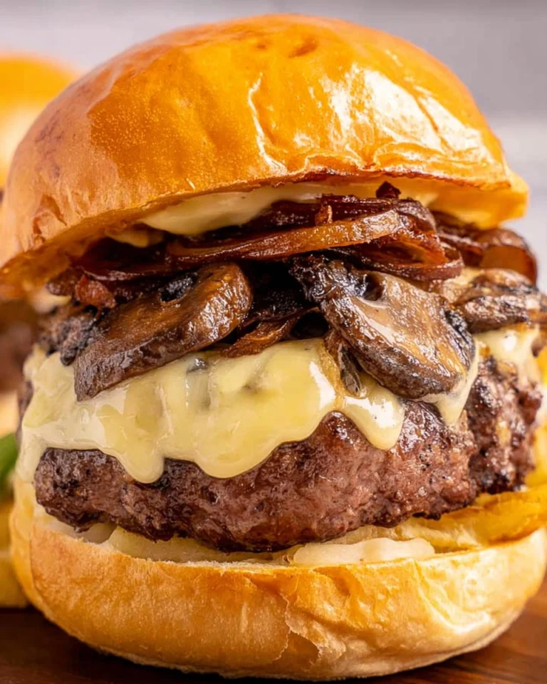 Mushroom Swiss Burger 1 Mushroom-Swiss-Burger-Recipe