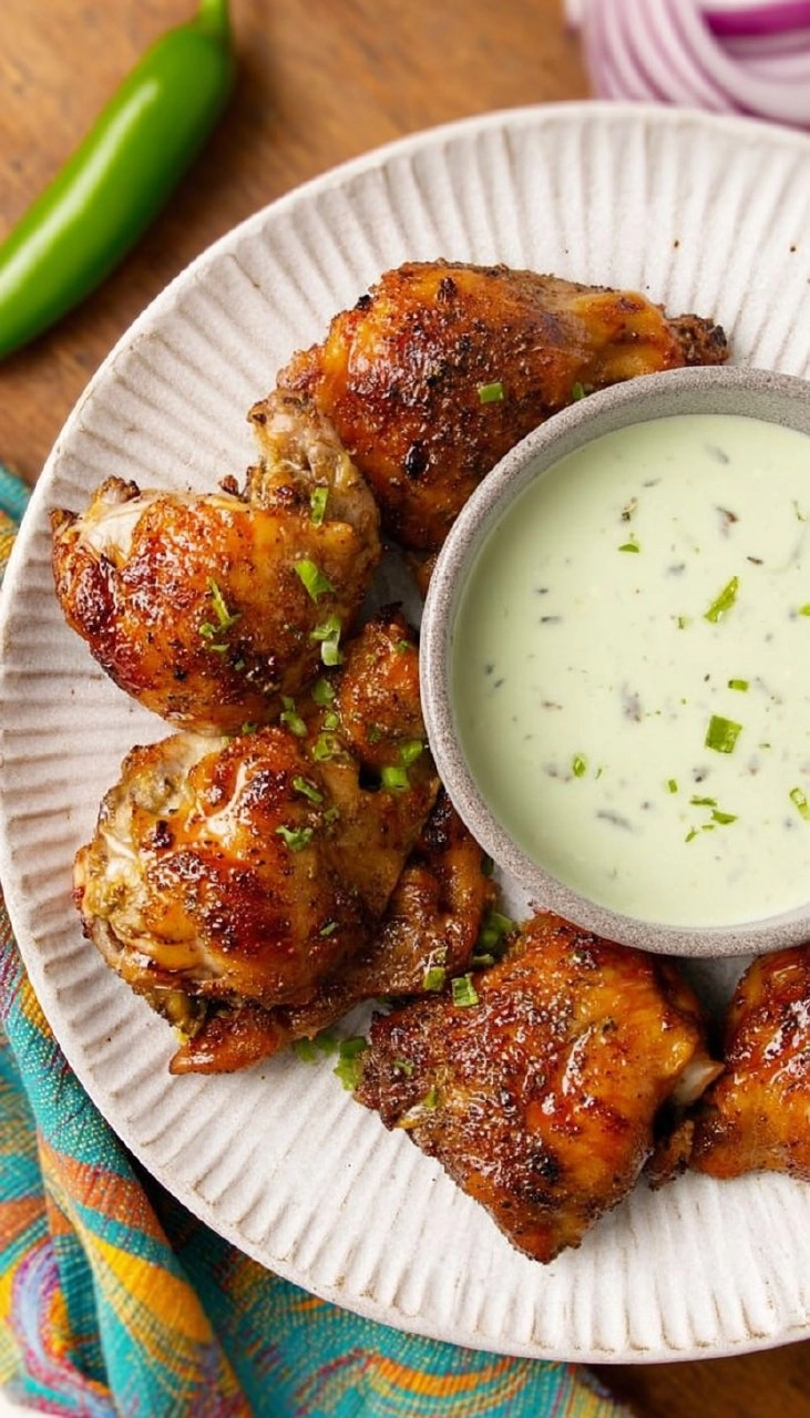 Peruvian Chicken with Green Sauce 85 Peruvian Chicken with Green Sauce