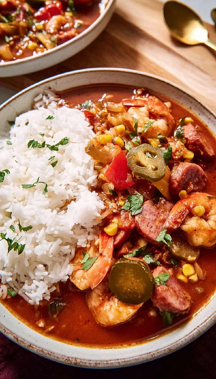 Chicken and Sausage Gumbo 153 Chicken and Sausage Gumbo